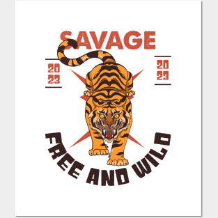 savage free and wild Posters and Art